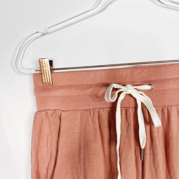 La Miel Poppy Drawstring Sweat Pants Lounge Medium M Pockets Lisle Stretch - Picture 5 of 10